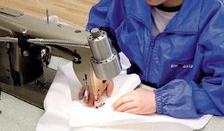 Hand-made sewing by craftsmen